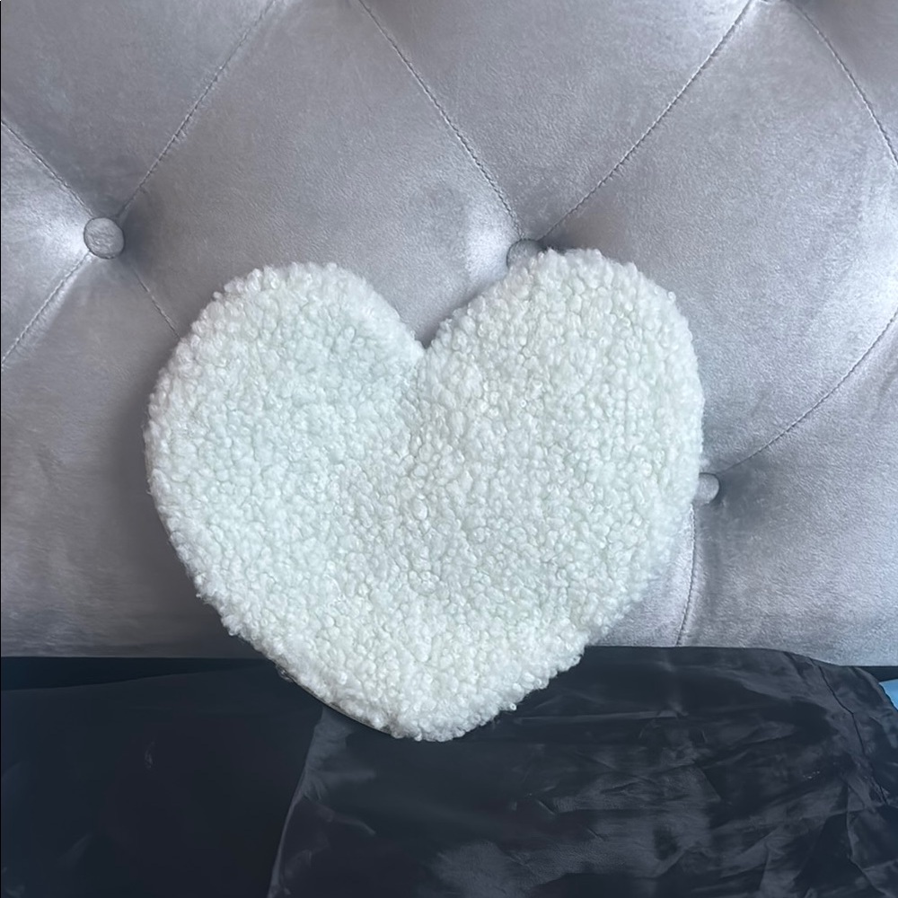 Heart-Shaped Sherpa Pillow
